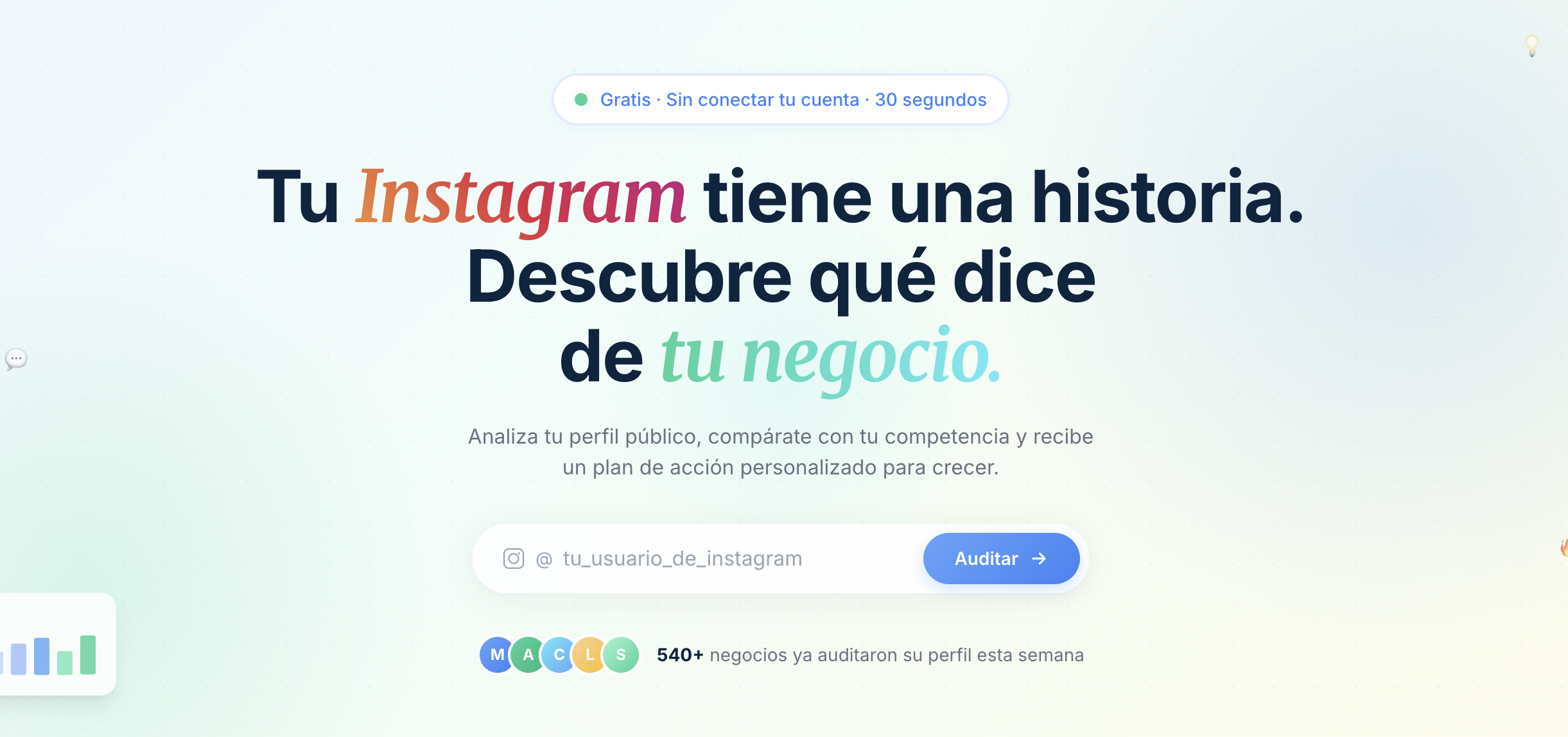 Vista previa de la Auditoría de Perfil de Instagram