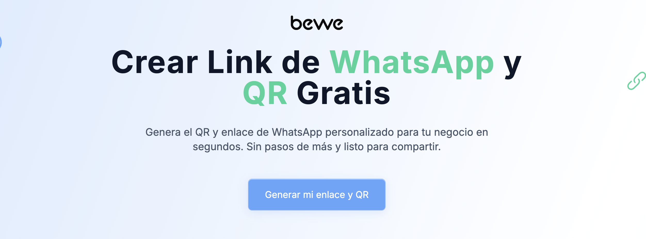 Vista previa del Generador Link de WhatsApp y QR Personalizado
